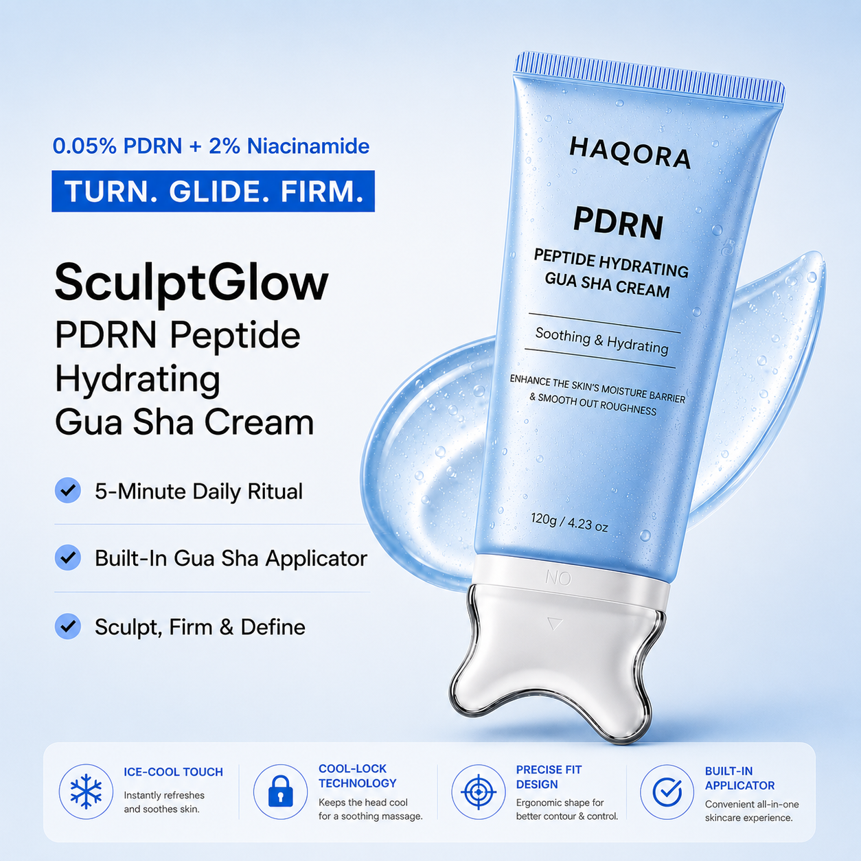 Haqora PDRN SculptGlow Gua Sha Cream
